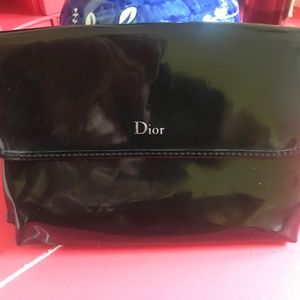 DIOR  BLACK VINYL MAKEUP BAG